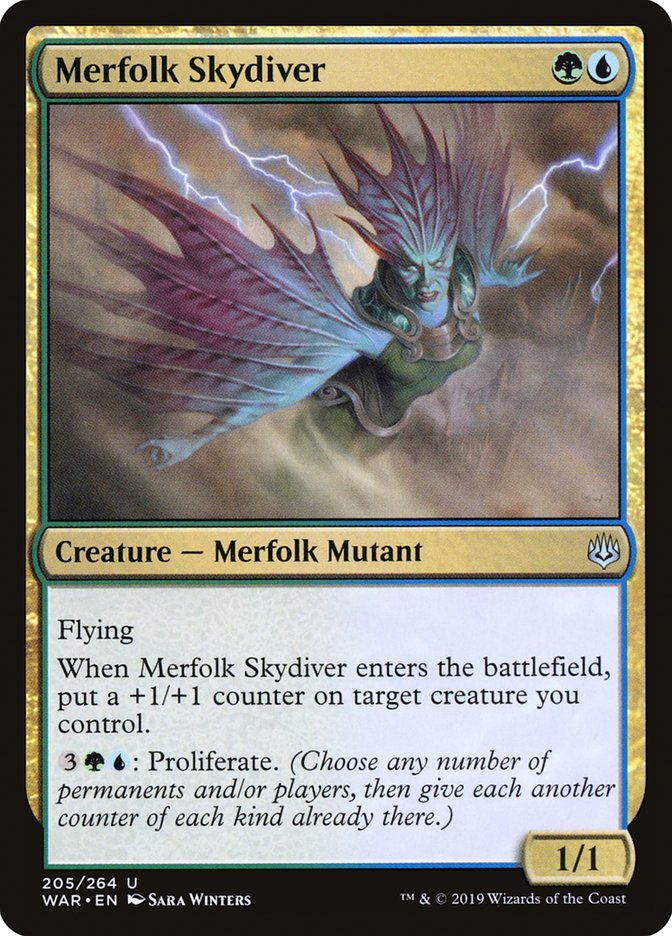 Merfolk Skydiver [War of the Spark] | Silver Goblin