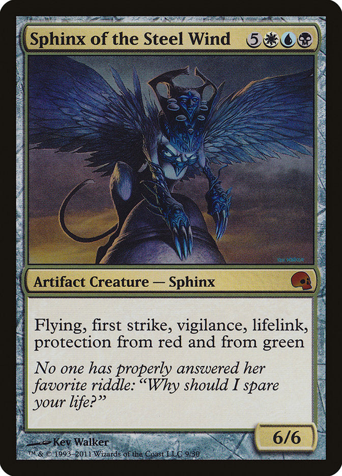 Sphinx of the Steel Wind [Premium Deck Series: Graveborn] | Silver Goblin