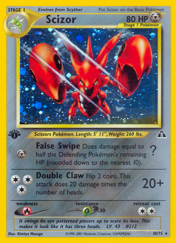 Scizor (10/75) [Neo Discovery 1st Edition] | Silver Goblin