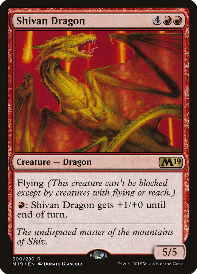 Shivan Dragon [Core Set 2019] | Silver Goblin