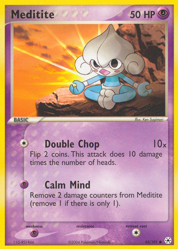 Meditite (65/101) [EX: Hidden Legends] | Silver Goblin