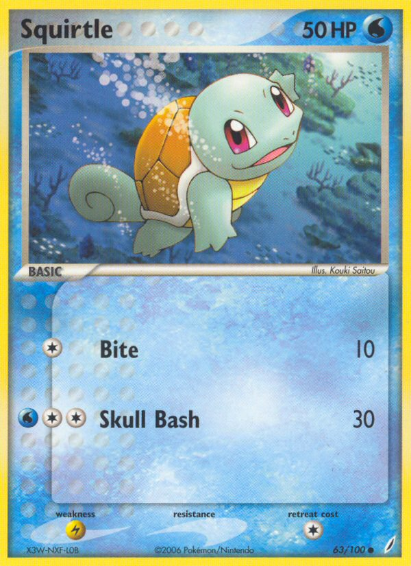 Squirtle (63/100) [EX: Crystal Guardians] | Silver Goblin