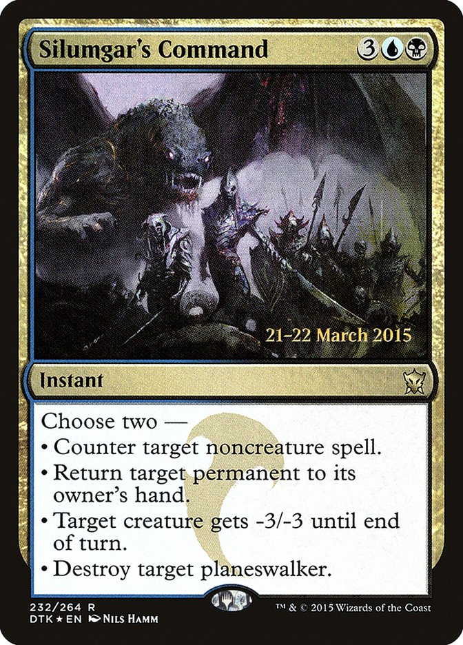 Silumgar's Command [Dragons of Tarkir Prerelease Promos] | Silver Goblin