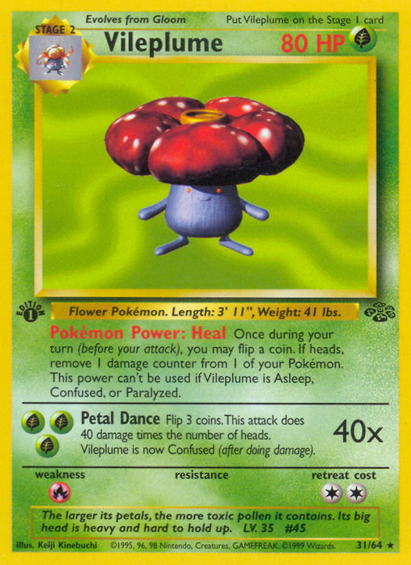 Vileplume (31/64) [Jungle 1st Edition] | Silver Goblin