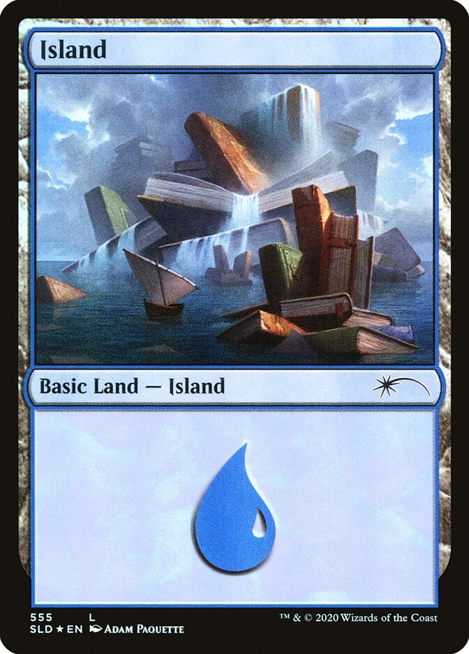 Island (Well Read) (555) [Secret Lair Drop Promos] | Silver Goblin