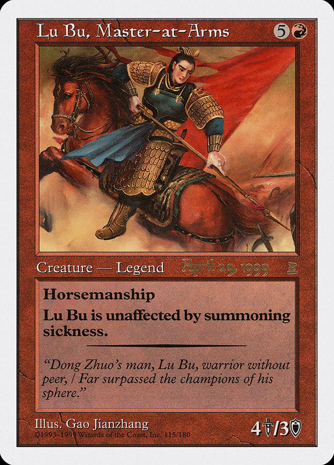 Lu Bu, Master-at-Arms (April 29, 1999) [Portal Three Kingdoms Promos] | Silver Goblin