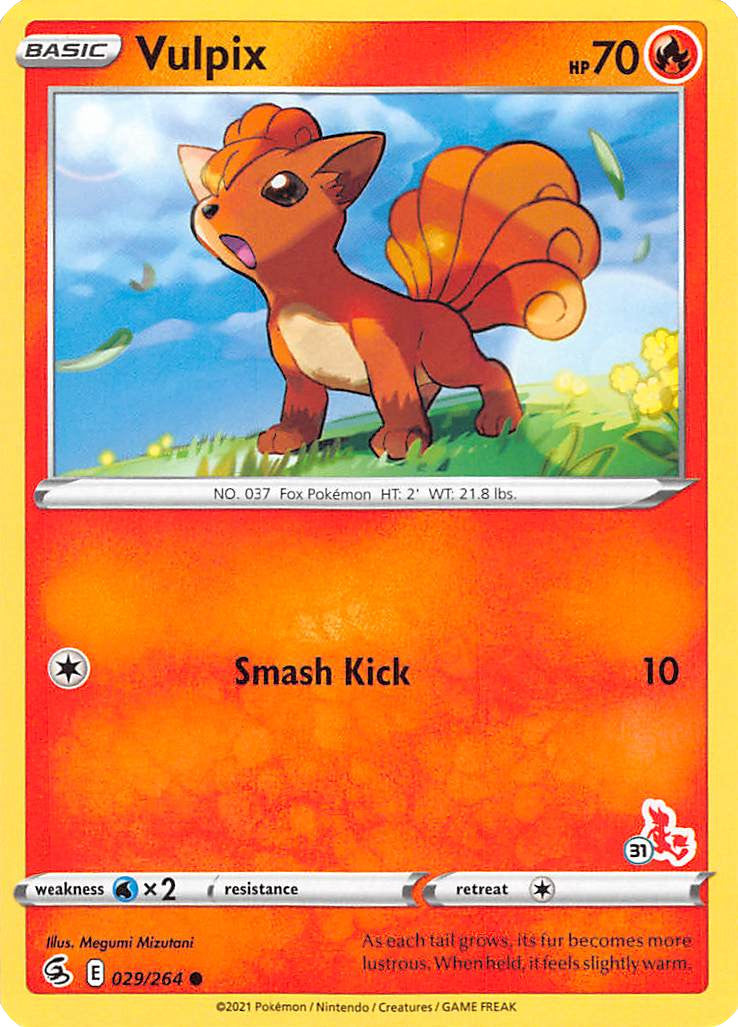 Vulpix (029/264) (Cinderace Stamp #31) [Battle Academy 2022] | Silver Goblin