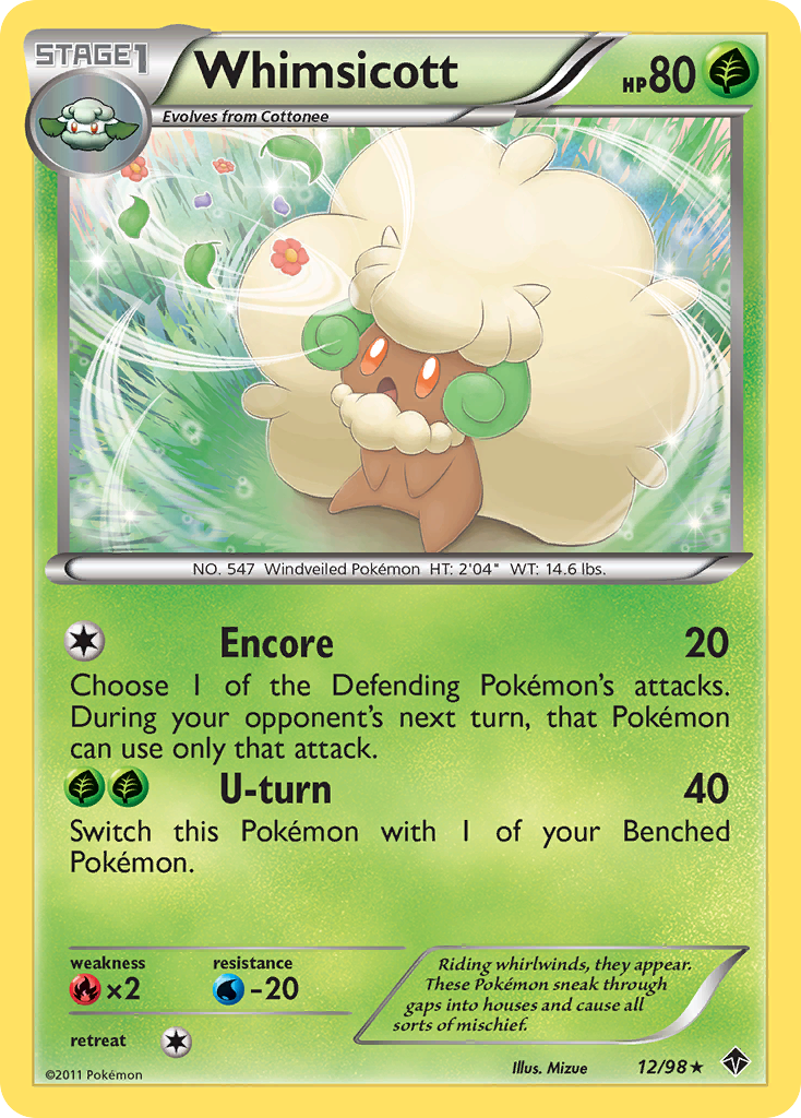 Whimsicott (12/98) [Black & White: Emerging Powers] | Silver Goblin