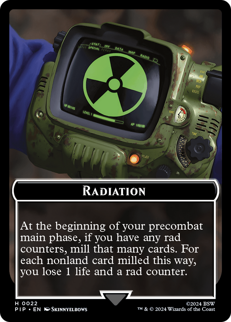 Radiation // Clue Double-Sided Token [Fallout Tokens] | Silver Goblin