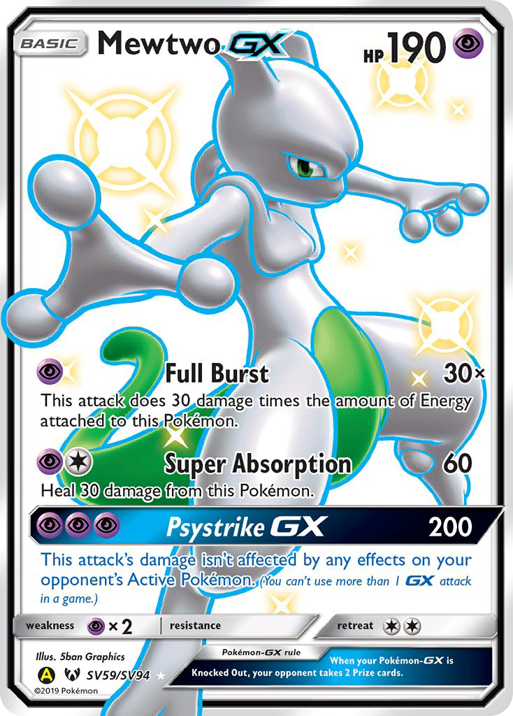 Mewtwo GX (SV59/SV94) [Sun & Moon: Hidden Fates - Shiny Vault] | Silver Goblin