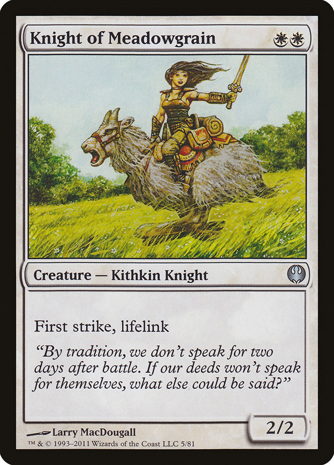 Knight of Meadowgrain [Duel Decks: Knights vs. Dragons] | Silver Goblin