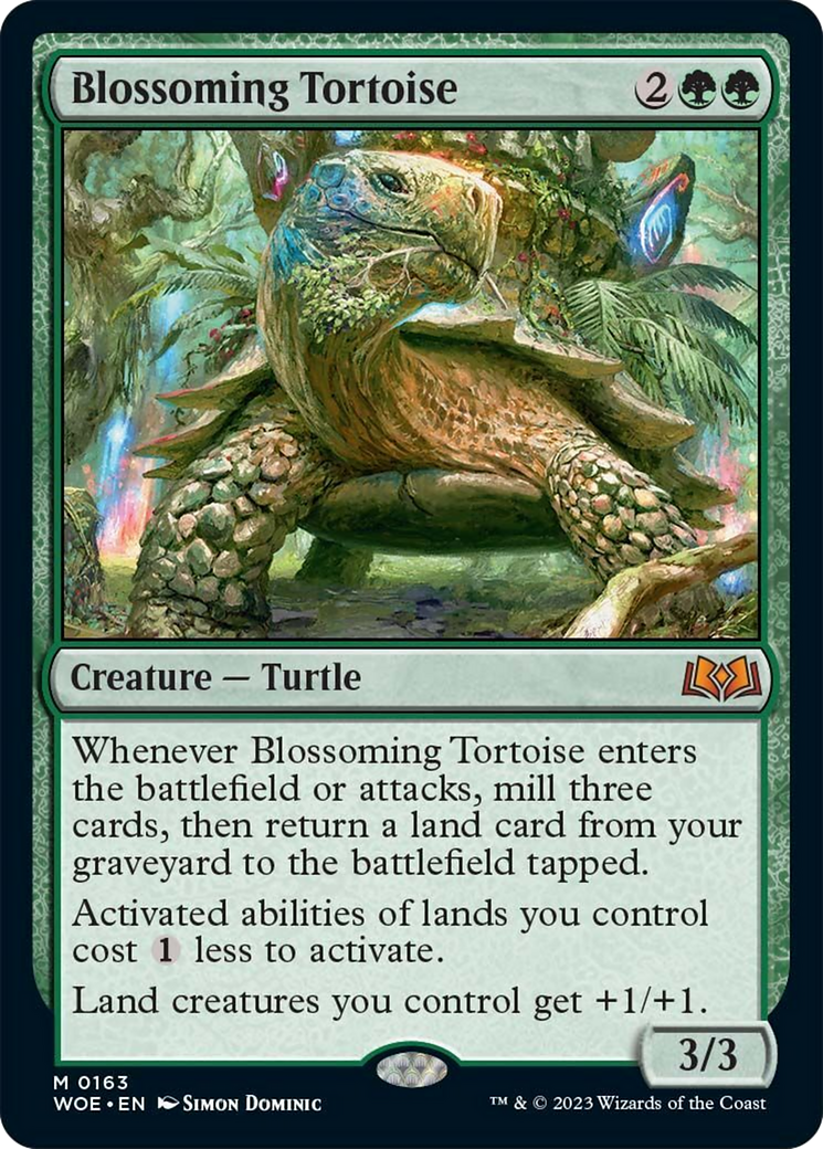 Blossoming Tortoise [Wilds of Eldraine] | Silver Goblin