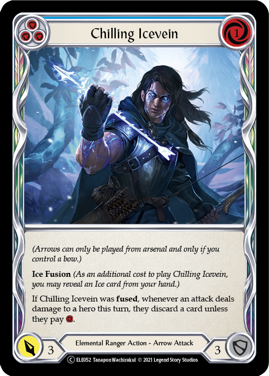 Chilling Icevein (Blue) [U-ELE052] (Tales of Aria Unlimited)  Unlimited Rainbow Foil | Silver Goblin