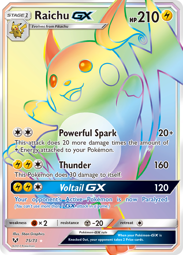 Raichu GX (75/73) [Sun & Moon: Shining Legends] | Silver Goblin