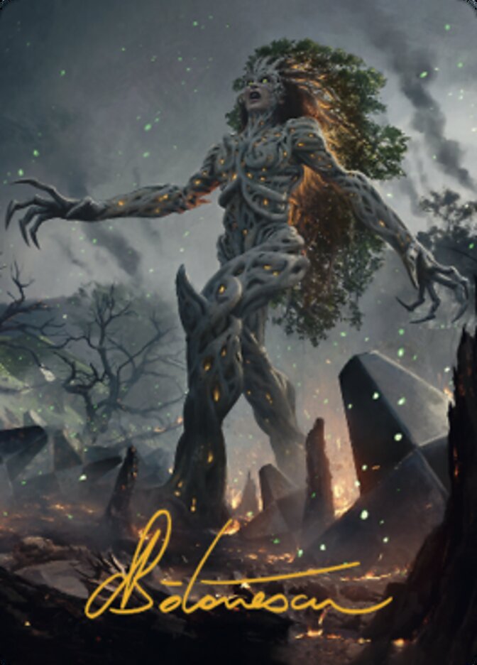 Titania, Gaea Incarnate Art Card (Gold-Stamped Signature) [The Brothers' War Art Series] | Silver Goblin