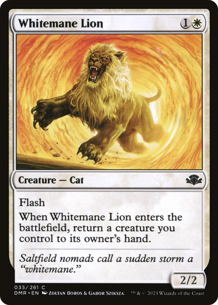Whitemane Lion [Dominaria Remastered] | Silver Goblin