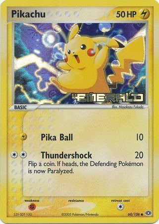 Pikachu (60/106) (Stamped) [EX: Emerald] | Silver Goblin