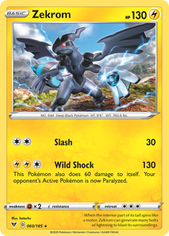 Zekrom (060/185) [Sword & Shield: Vivid Voltage] | Silver Goblin