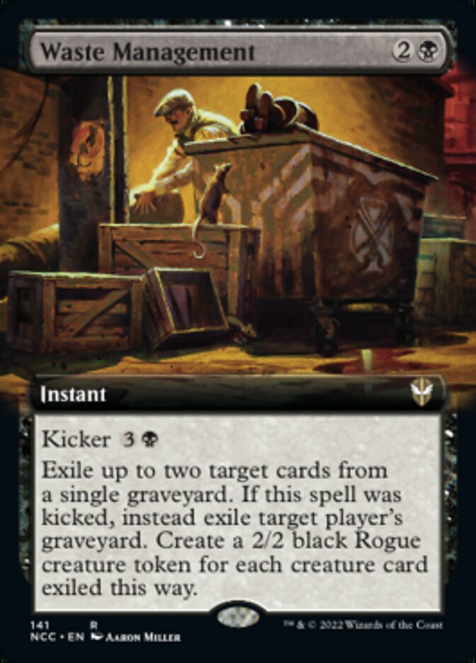 Waste Management (Extended Art) [Streets of New Capenna Commander] | Silver Goblin