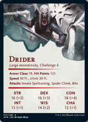 Drider Art Card [Dungeons & Dragons: Adventures in the Forgotten Realms Art Series] | Silver Goblin