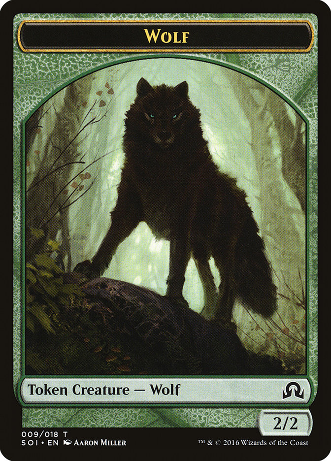 Wolf Token [Shadows over Innistrad Tokens] | Silver Goblin
