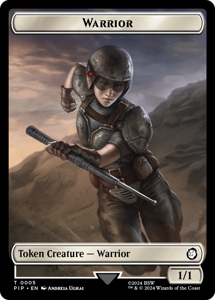 Radiation // Warrior Double-Sided Token [Fallout Tokens] | Silver Goblin