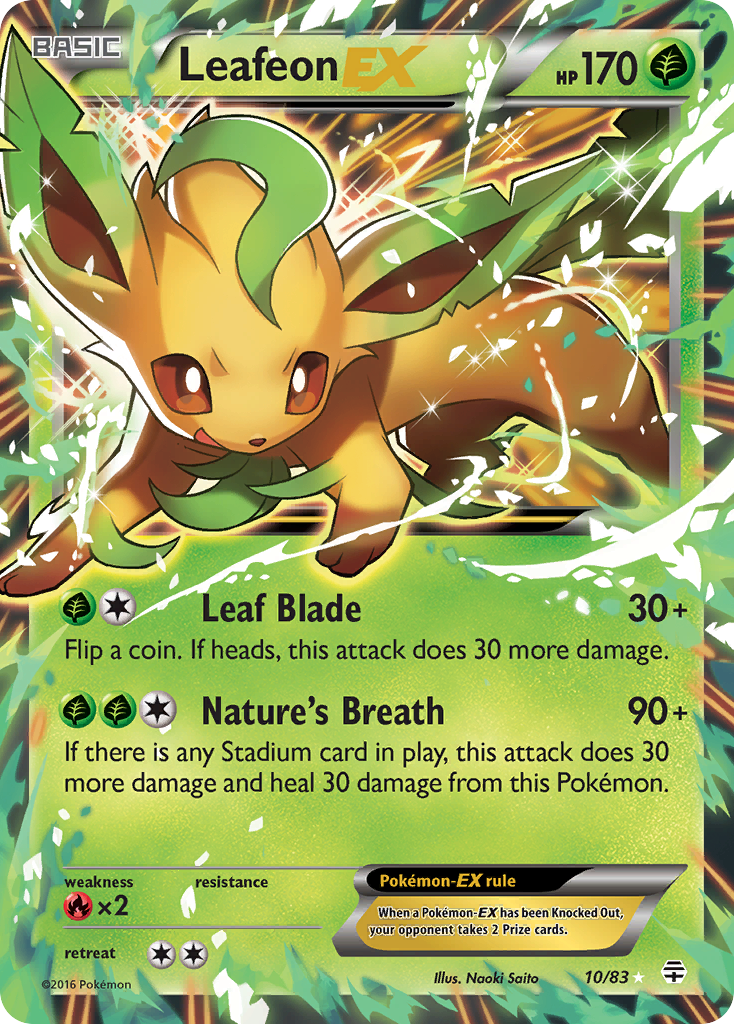 Leafeon EX (10/83) [XY: Generations] | Silver Goblin