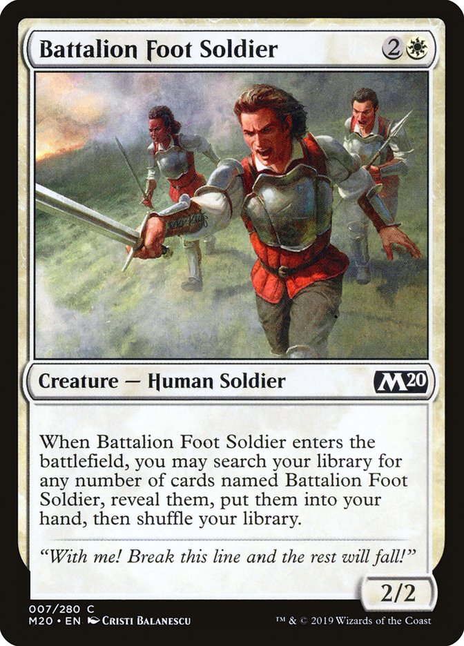 Battalion Foot Soldier [Core Set 2020] | Silver Goblin