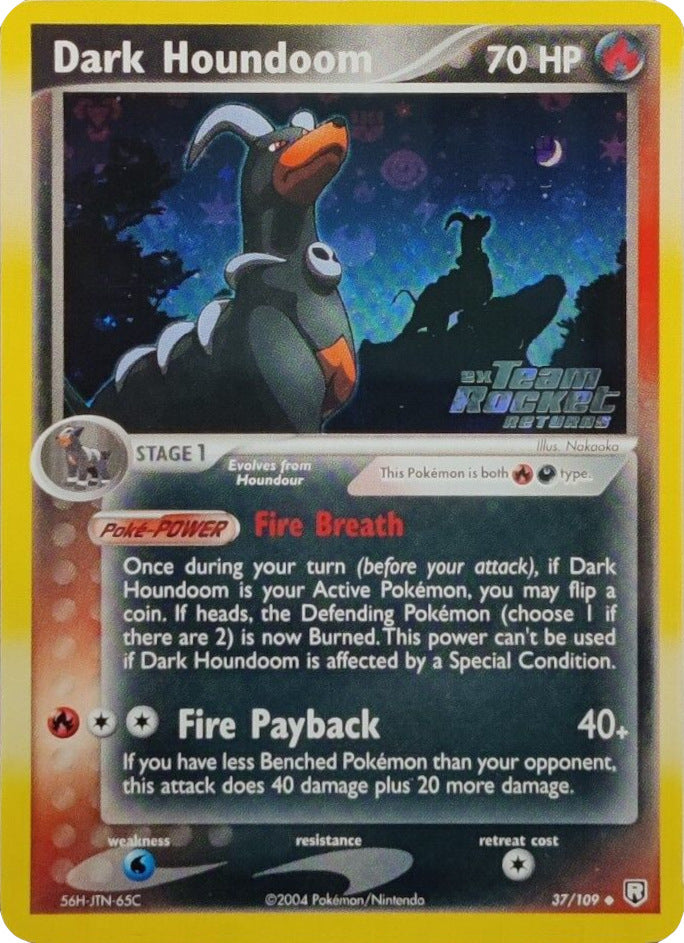 Dark Houndoom (37/109) (Stamped) [EX: Team Rocket Returns] | Silver Goblin