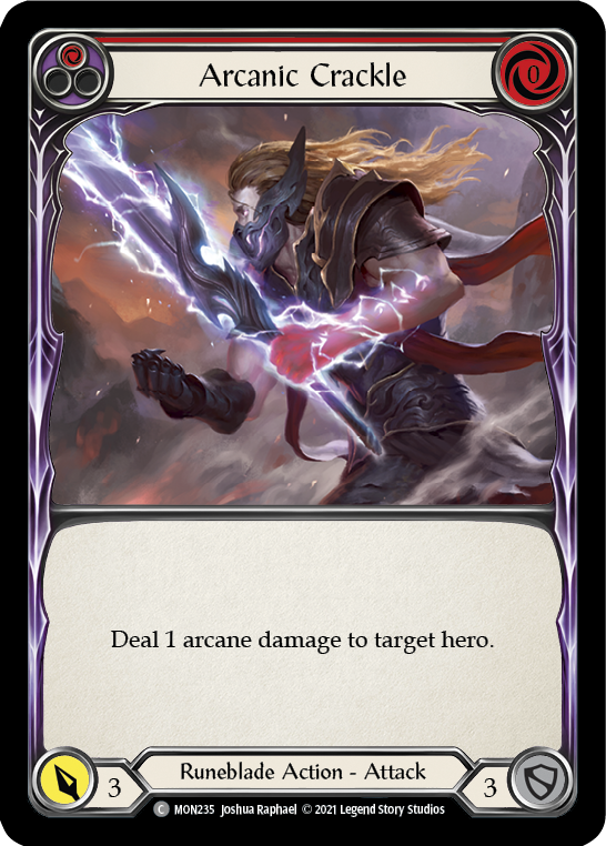 Arcanic Crackle (Red) [MON235] (Monarch)  1st Edition Normal | Silver Goblin