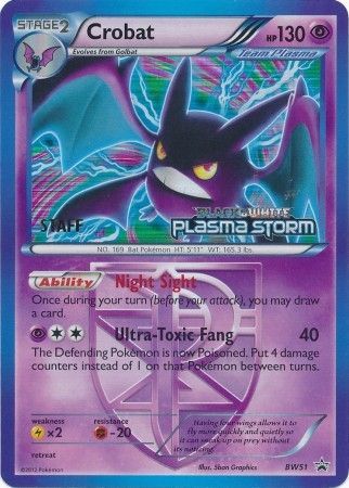 Crobat Team Plasma (BW51) (Staff Prerelease Promo) [Black & White: Black Star Promos] | Silver Goblin