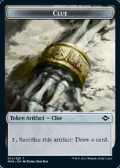 Clue (15) // Timeless Dragon Double-Sided Token [Modern Horizons 2 Tokens] | Silver Goblin