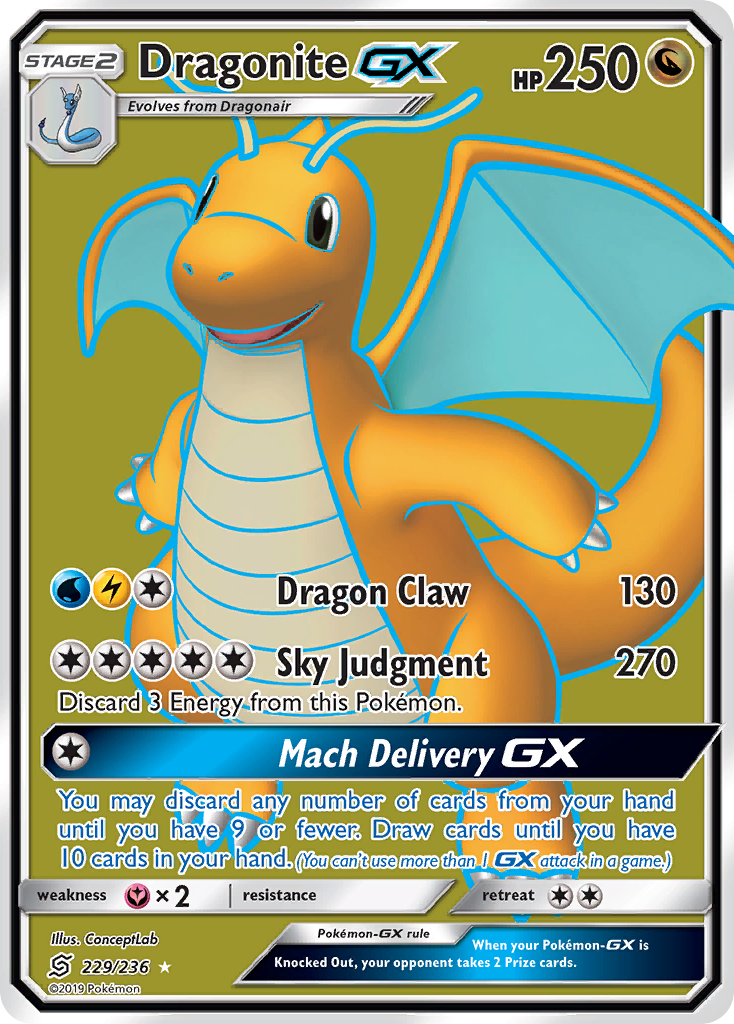 Dragonite GX (229/236) [Sun & Moon: Unified Minds] | Silver Goblin
