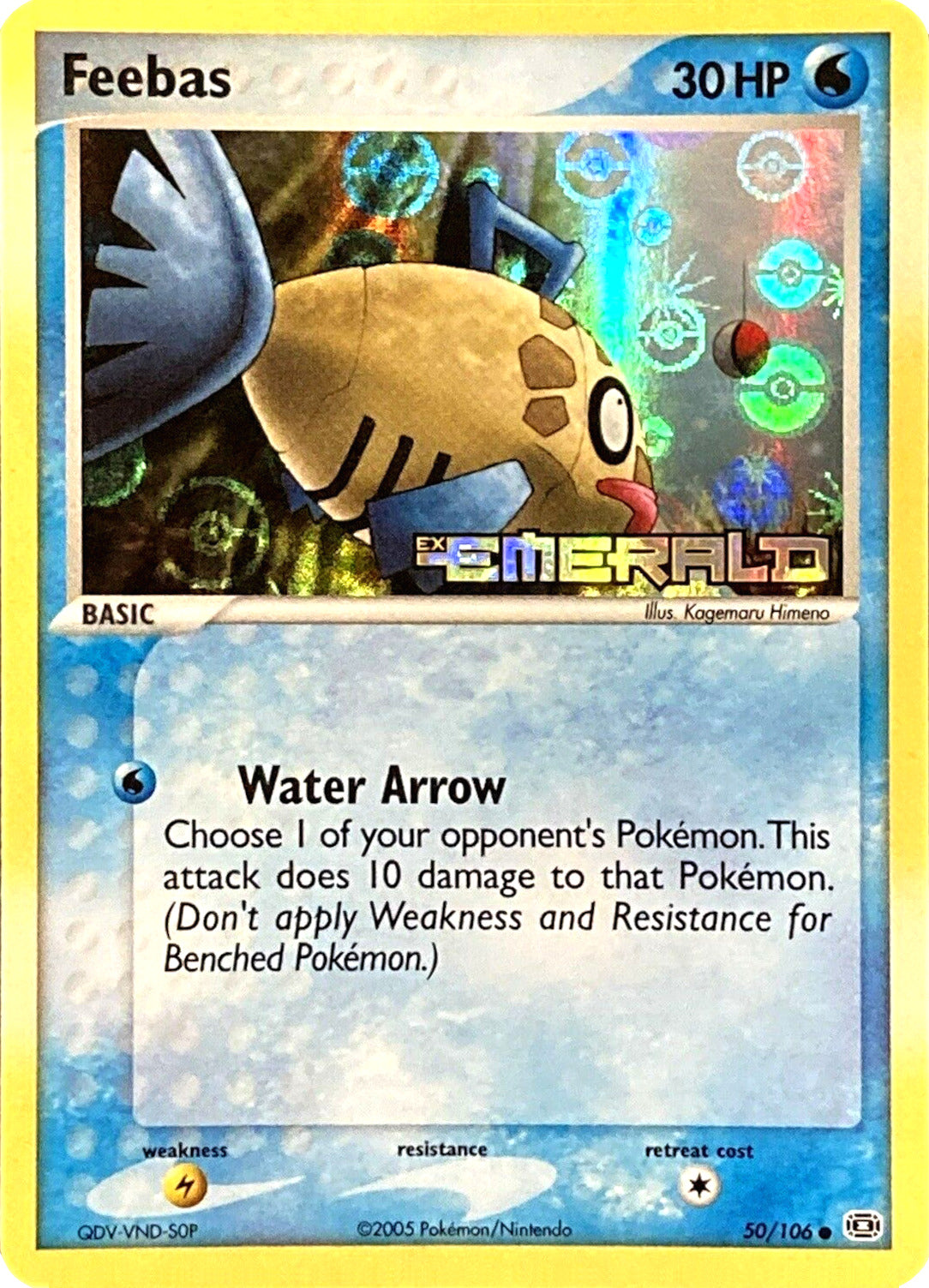 Feebas (50/106) (Stamped) [EX: Emerald] | Silver Goblin