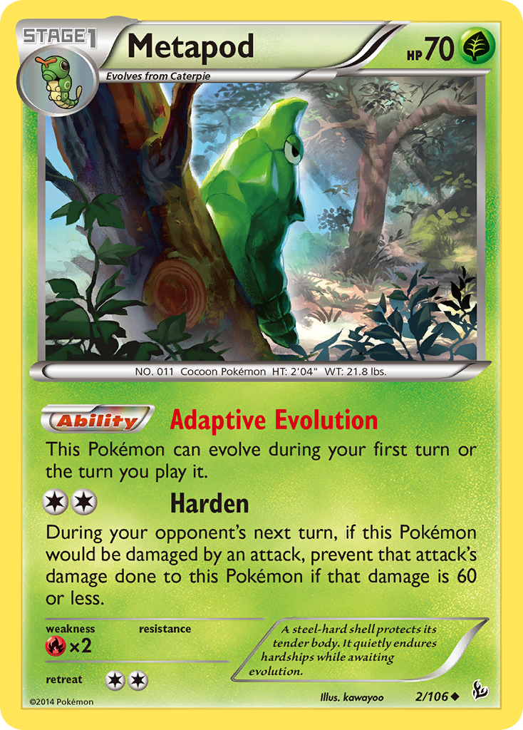 Metapod (2/106) [XY: Flashfire] | Silver Goblin