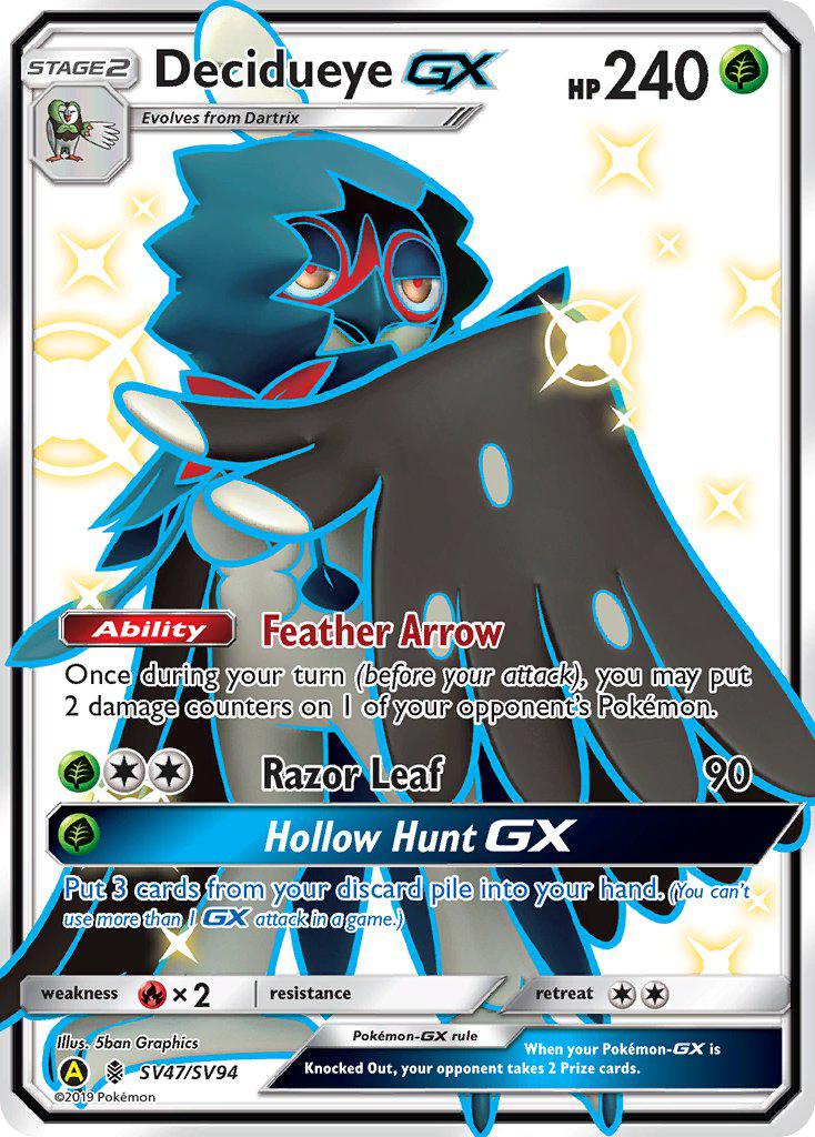 Decidueye GX (SV47/SV94) [Sun & Moon: Hidden Fates - Shiny Vault] | Silver Goblin