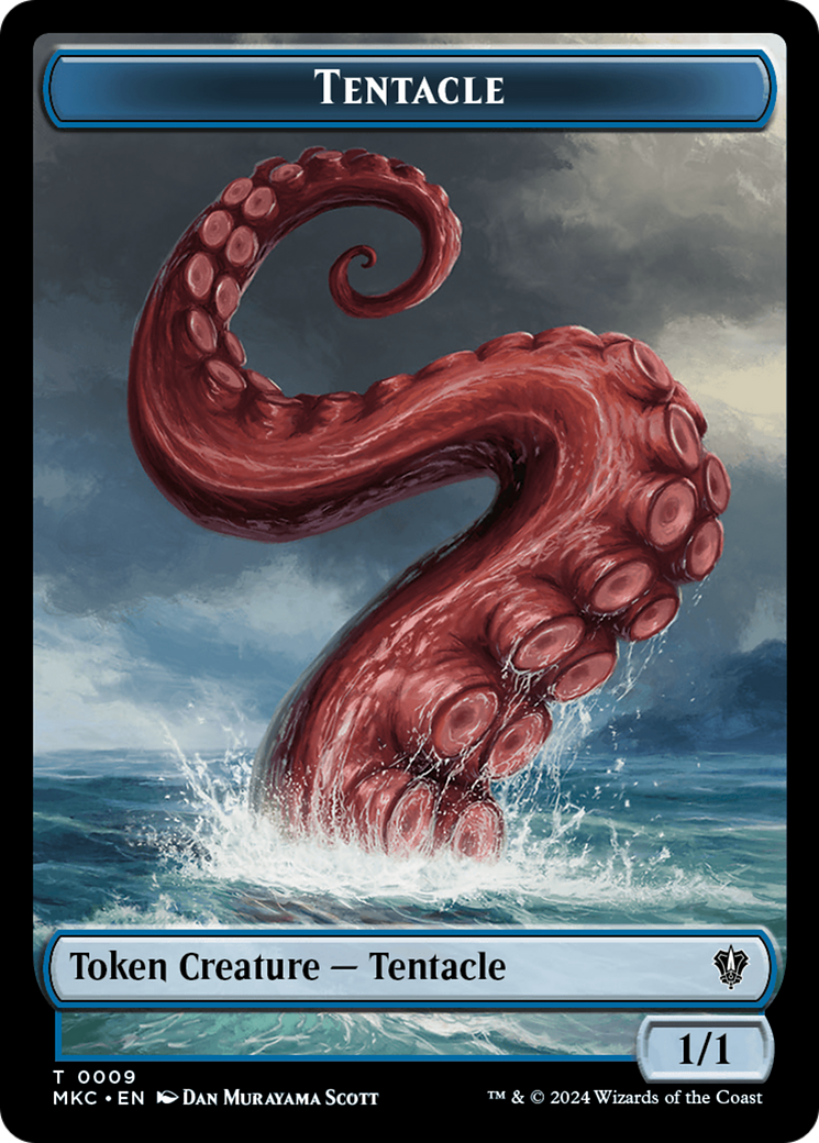 Tentacle // Koma's Coil Double-Sided Token [Murders at Karlov Manor Commander Tokens] | Silver Goblin