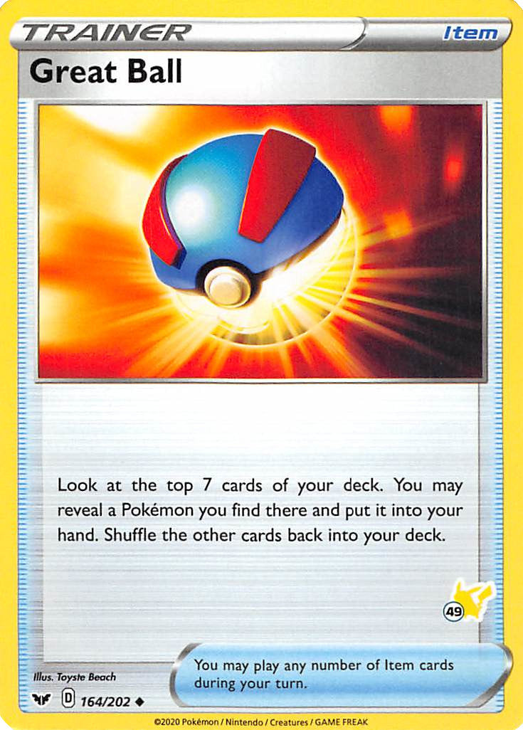 Great Ball (164/202) (Pikachu Stamp #49) [Battle Academy 2022] | Silver Goblin