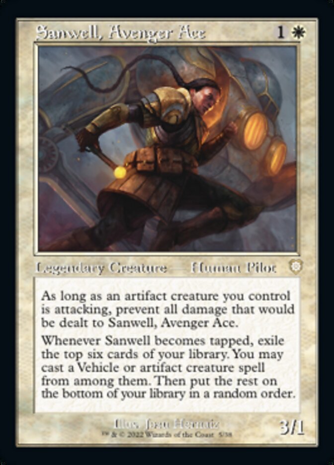 Sanwell, Avenger Ace (Retro) [The Brothers' War Commander] | Silver Goblin