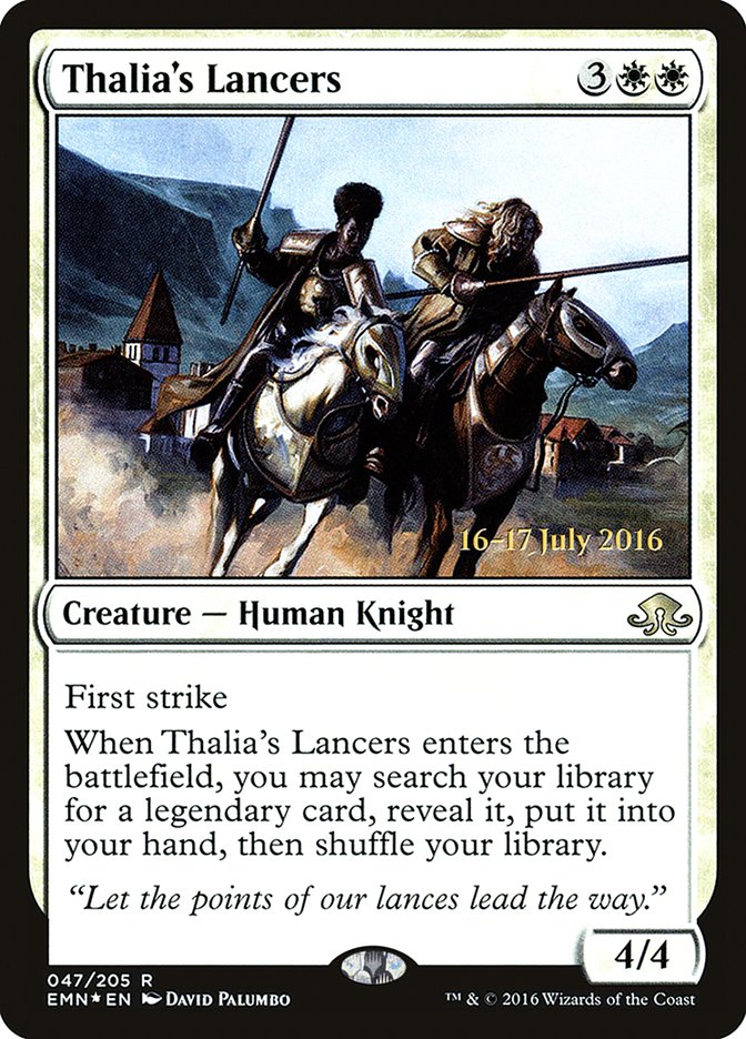 Thalia's Lancers [Eldritch Moon Prerelease Promos] | Silver Goblin