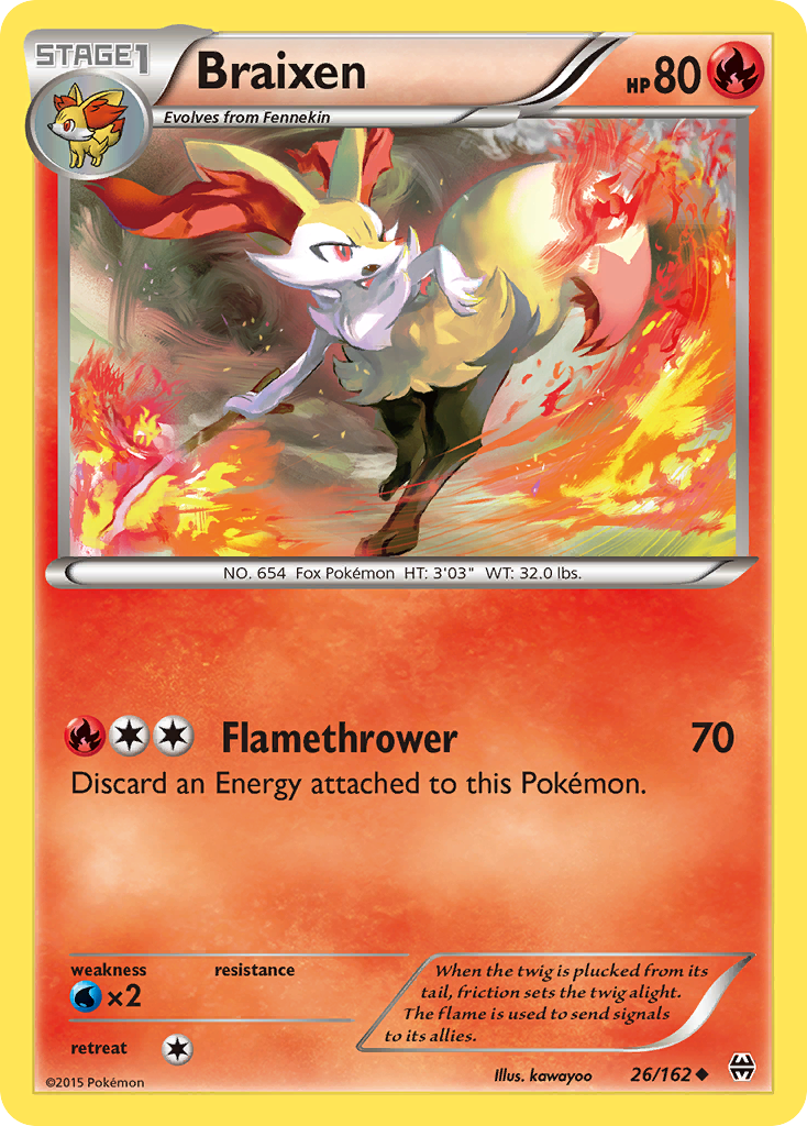 Braixen (26/162) [XY: BREAKthrough] | Silver Goblin