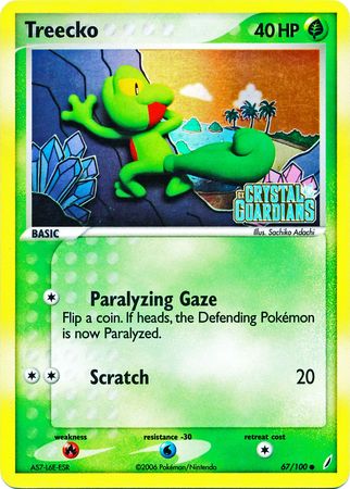 Treecko (67/100) (Stamped) [EX: Crystal Guardians] | Silver Goblin