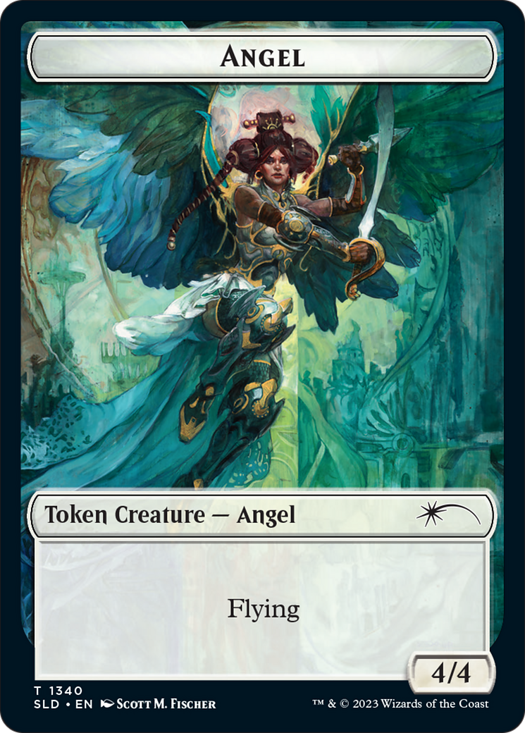 Angel (SLD) // Soldier (GRN) Double-Sided Token [Secret Lair: Angels Tokens] | Silver Goblin