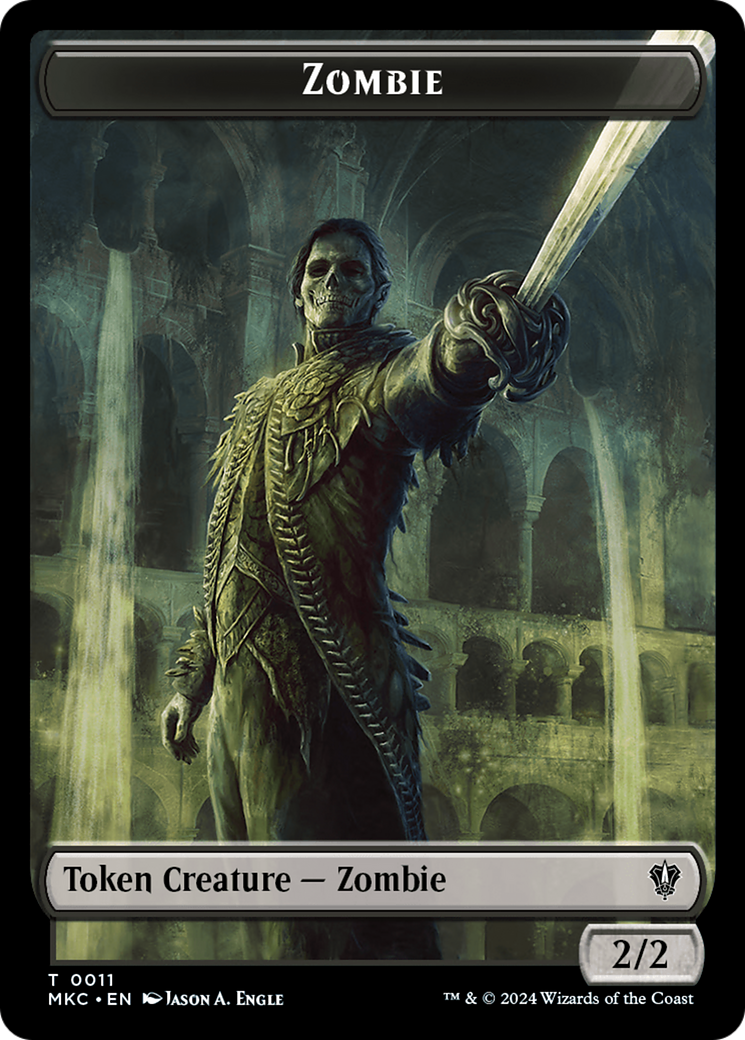 Copy // Zombie Double-Sided Token [Murders at Karlov Manor Commander Tokens] | Silver Goblin