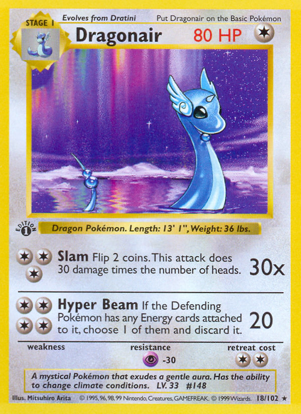 Dragonair (18/102) (Shadowless) [Base Set 1st Edition] | Silver Goblin