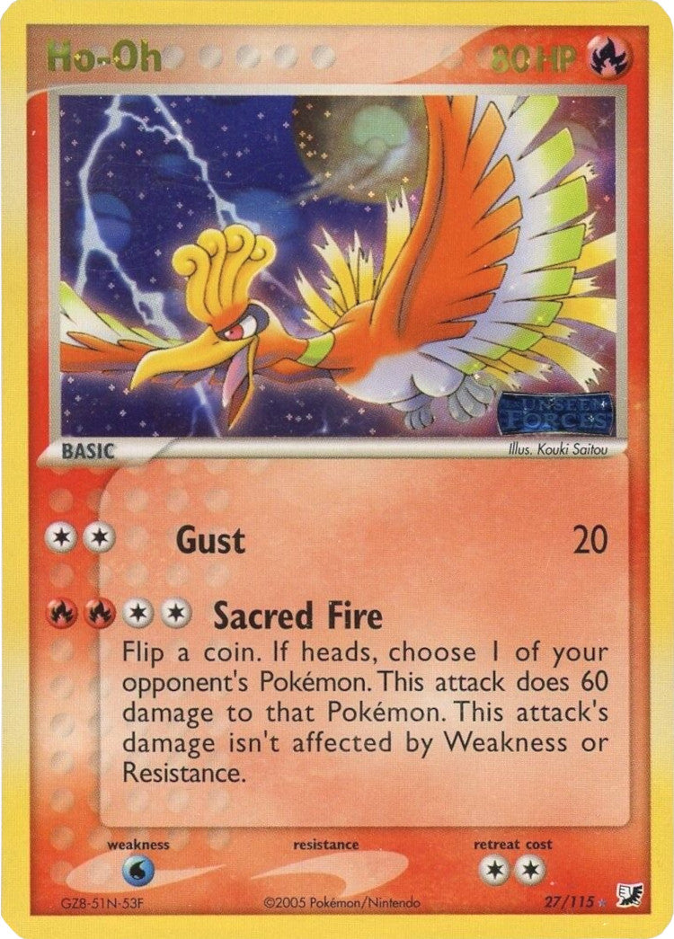 Ho-Oh (27/115) (Stamped) [EX: Unseen Forces] | Silver Goblin