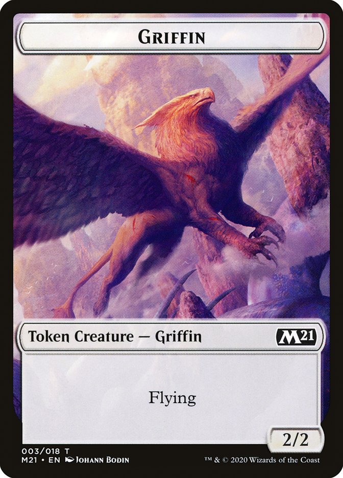 Bird // Griffin Double-Sided Token [Core Set 2021 Tokens] | Silver Goblin