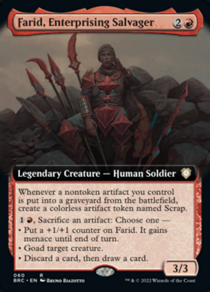 Farid, Enterprising Salvager (Extended Art) [The Brothers' War Commander] | Silver Goblin