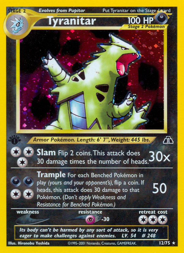 Tyranitar (12/75) [Neo Discovery 1st Edition] | Silver Goblin