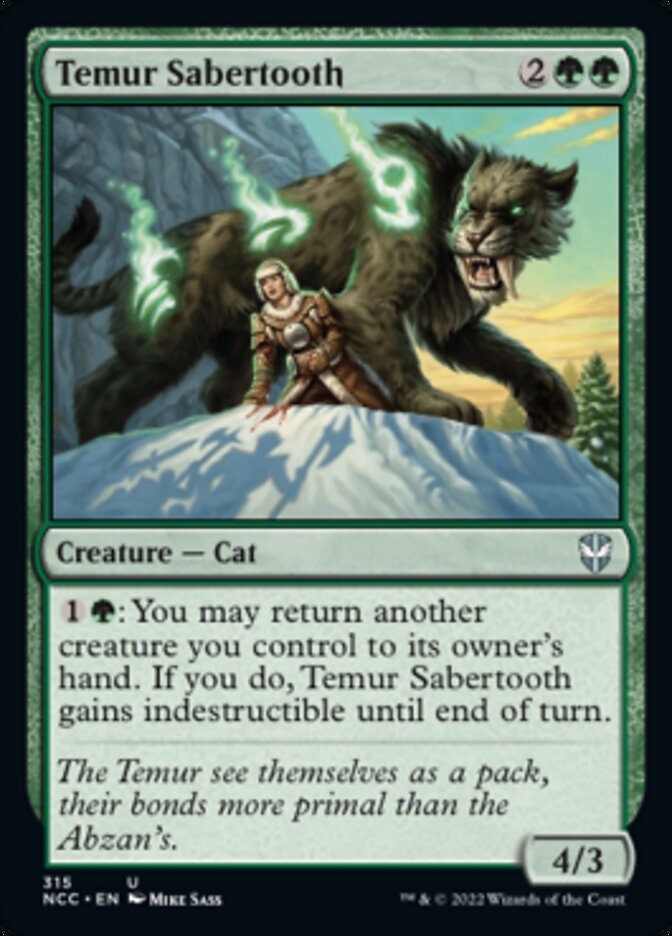 Temur Sabertooth [Streets of New Capenna Commander] | Silver Goblin